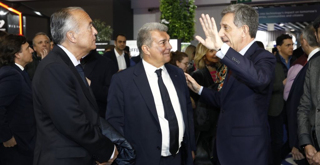 Joan Laporta explores digital Barcelona through the five senses with Mobile World Capital Barcelona